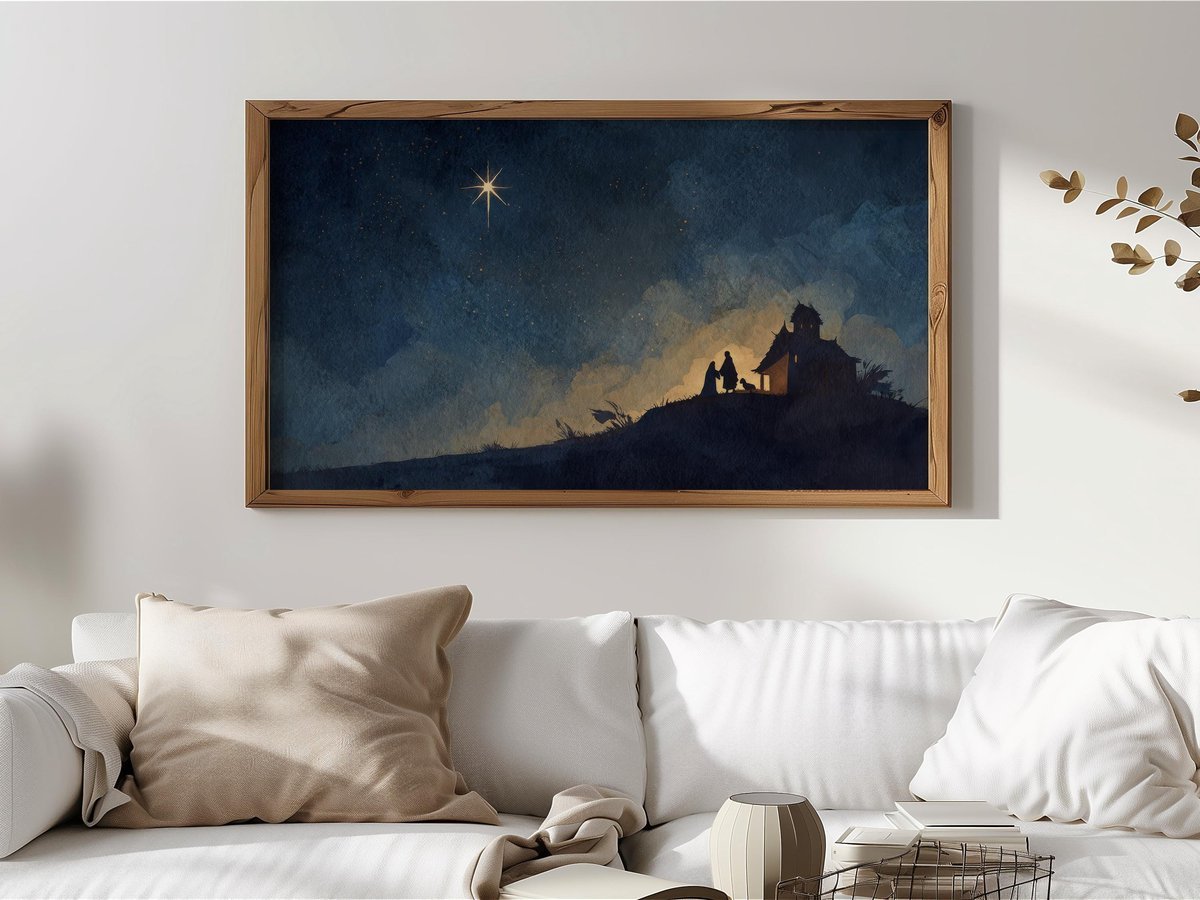 Nativity Silhouette — Samsung Frame TV art preview